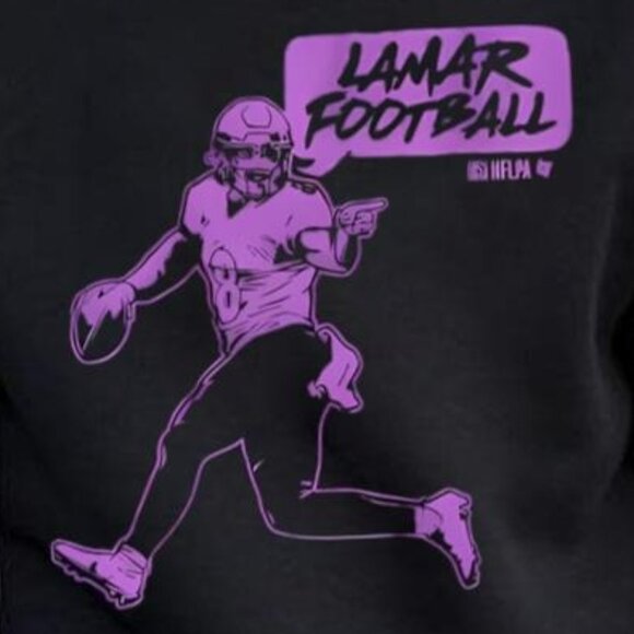Lamar Jackson Ravens Football Sweatshirt Retro NFL Crewneck Vintage Baltimore 05 - Picture 2 of 5